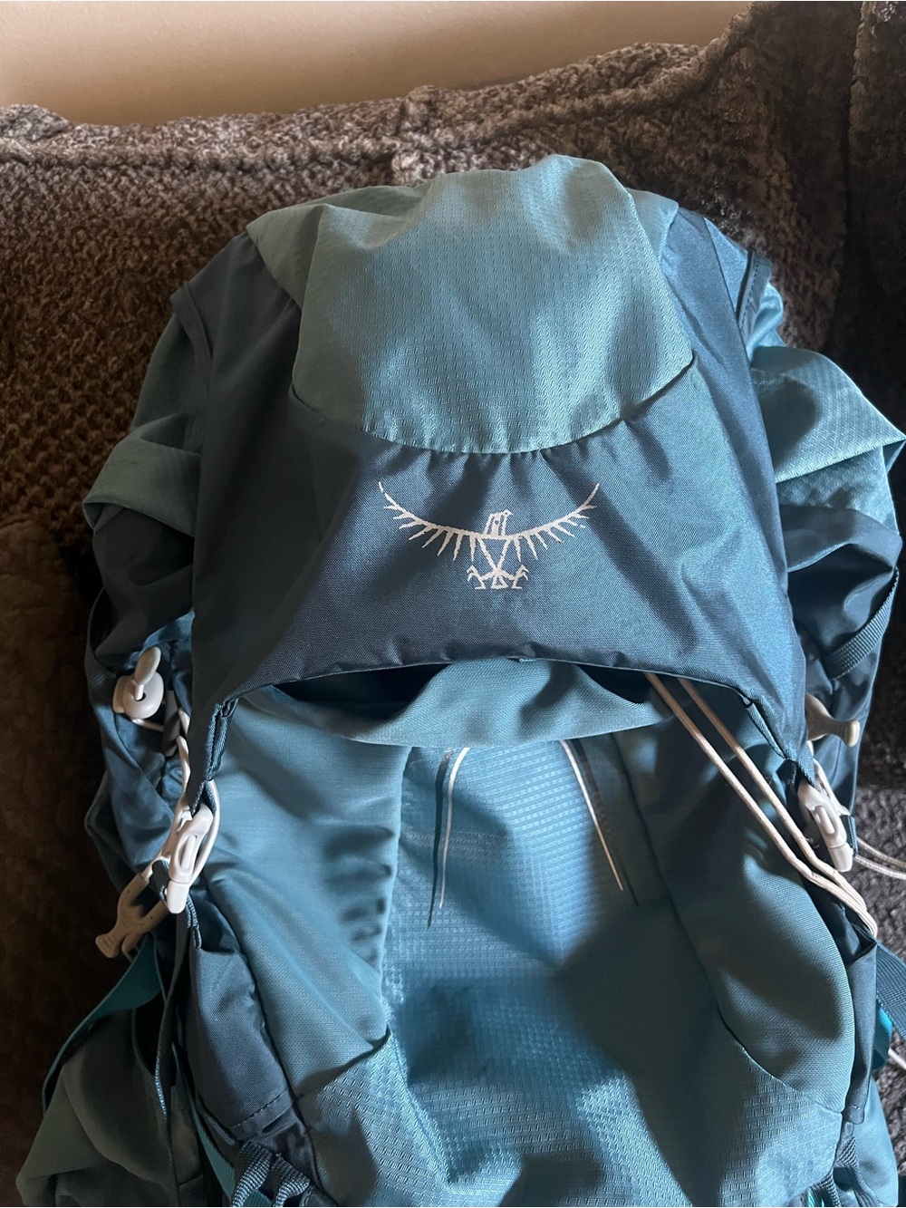 OSPREY AURA AG 50L Challenger Blue Anti-Gravity Backpack Hiking Outdoors 16-19in - Picture 4 of 14